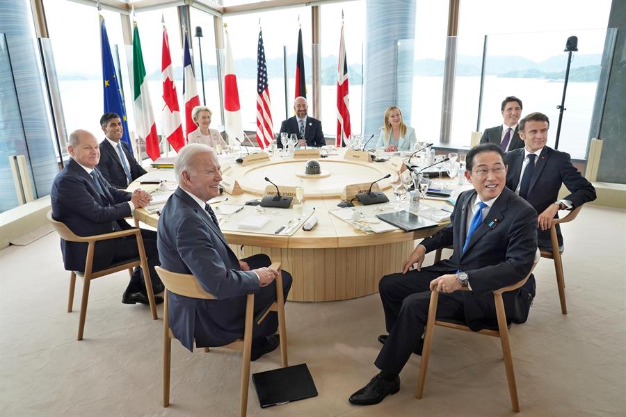 Miembros del G7 asistieron a un almuerzo de trabajo, Imagen de archivo. EFE/EPA/Japón POOL