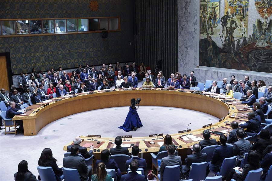 Vista de una sesión del Consejo de Seguridad de la ONU, en Nueva York (EUA), en una fotografía de archivo. EFE/Eduardo Muñoz