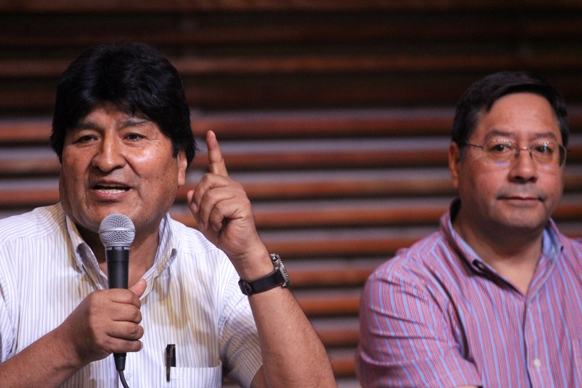 El expresidente boliviano Evo Morales (i) y el presidente de Bolivia, Luis Arce (d), en una fotografía de archivo. EFE/Aitor Pereira
