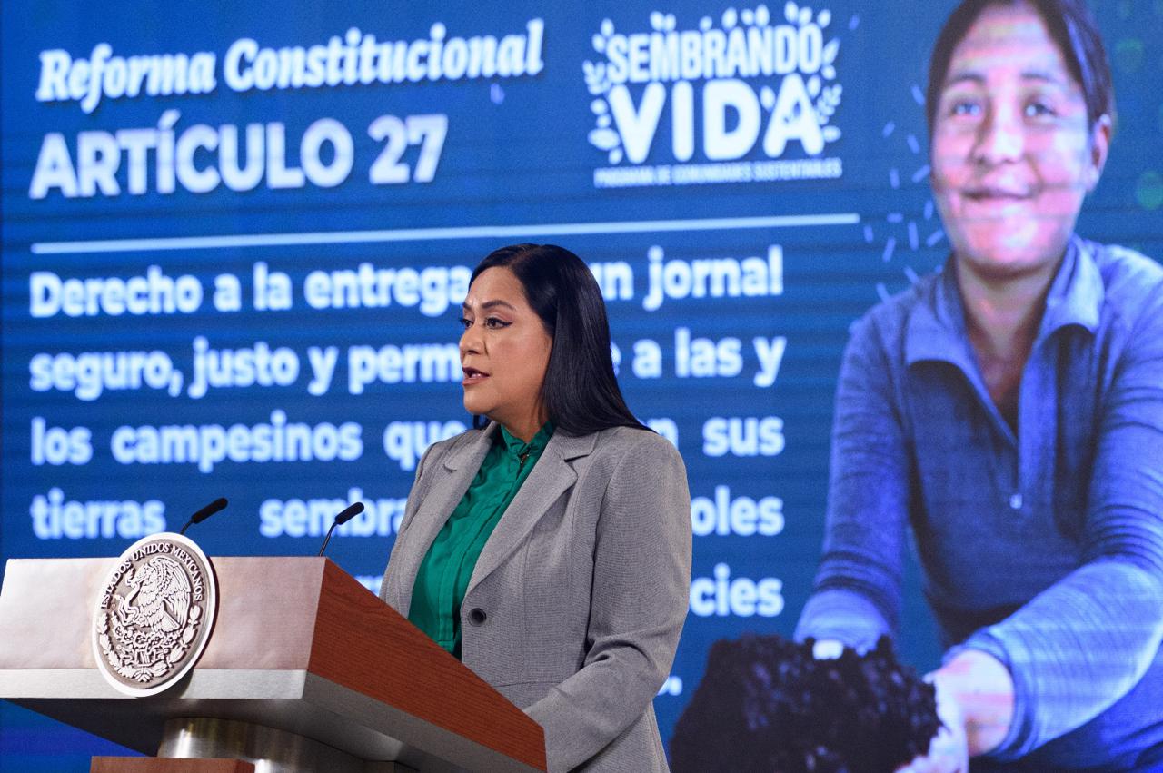 La secretaria de Bienestar, Ariadna Montiel Reyes.