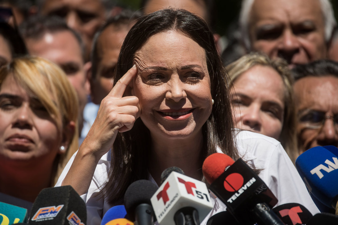 Foto de archivo de la líder opositora venezolana María Corina Machado. EFE/ MIGUEL GUTIERREZ