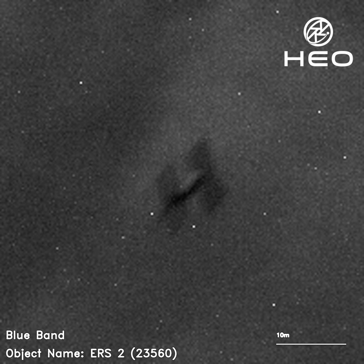 Esta imagen de ERS-2 fue capturada el pasado 14 de enero por cámaras a bordo de otros satélites de la empresa australiana HEO, a petición de la Agencia Espacial del Reino Unido. Crédito: HEO. Imagen facilitada por la ESA.