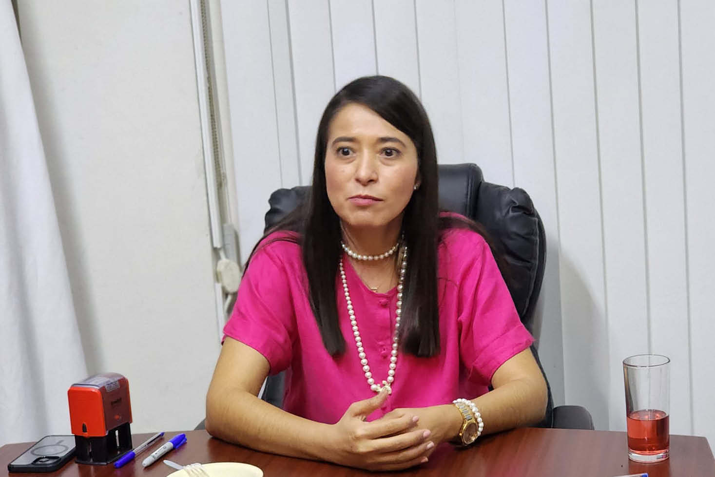 La Auditora Superior del Estado, Indira Isabel García Pérez.