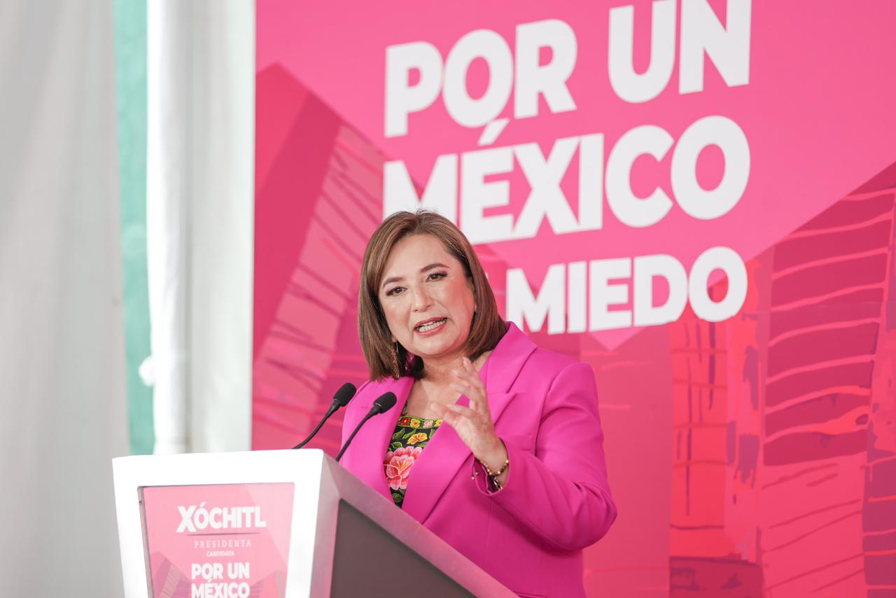 La candidata del frente opositor “Fuerza y Corazón por México”, Xóchitl Gálvez.