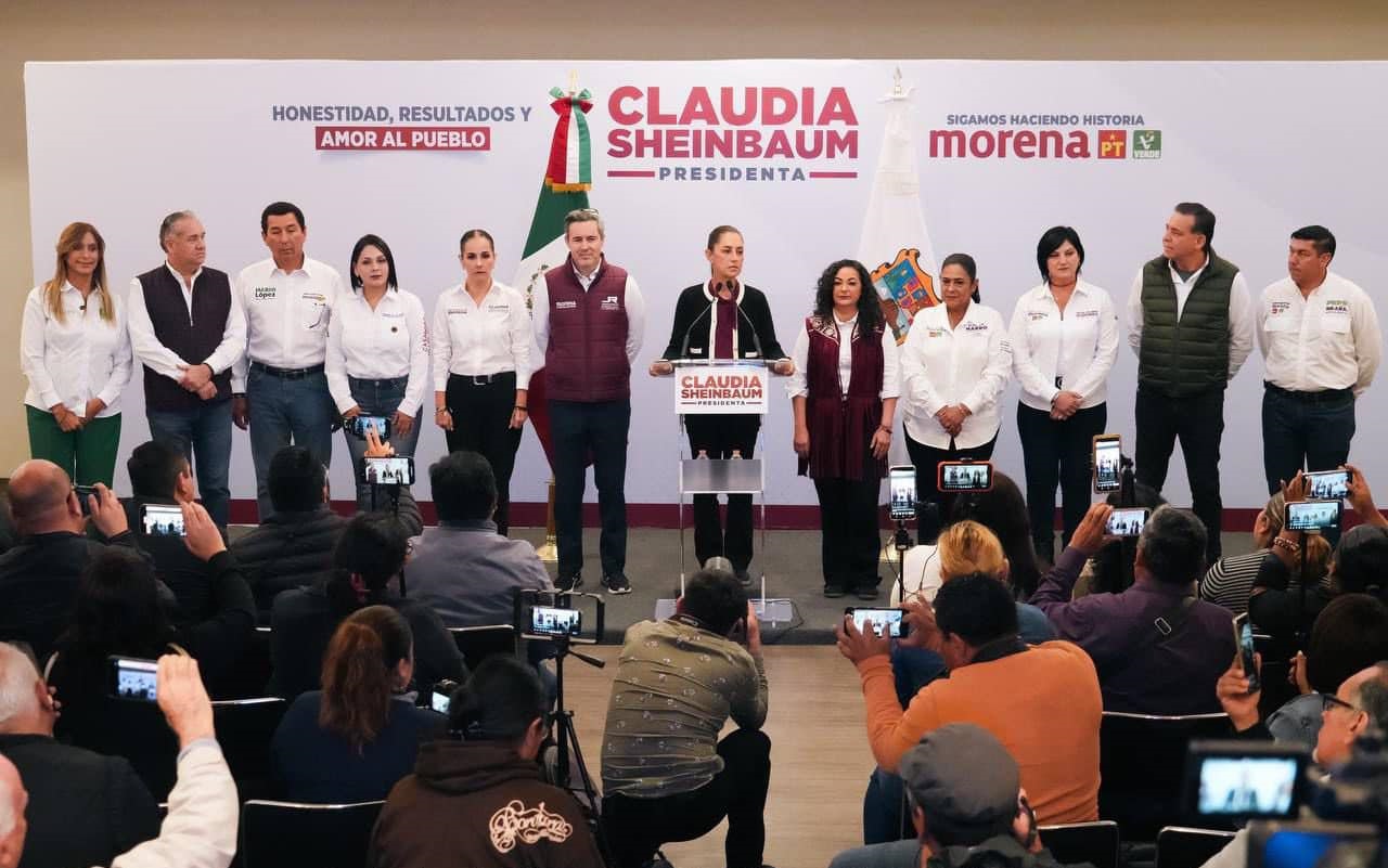 La candidata presidencial del oficialismo, Claudia Sheinbaum La candidata presidencial del oficialismo, Claudia Sheinbaum La candidata presidencial del oficialismo, Claudia Sheinbaum, conferencia de prensa en Reynosa.