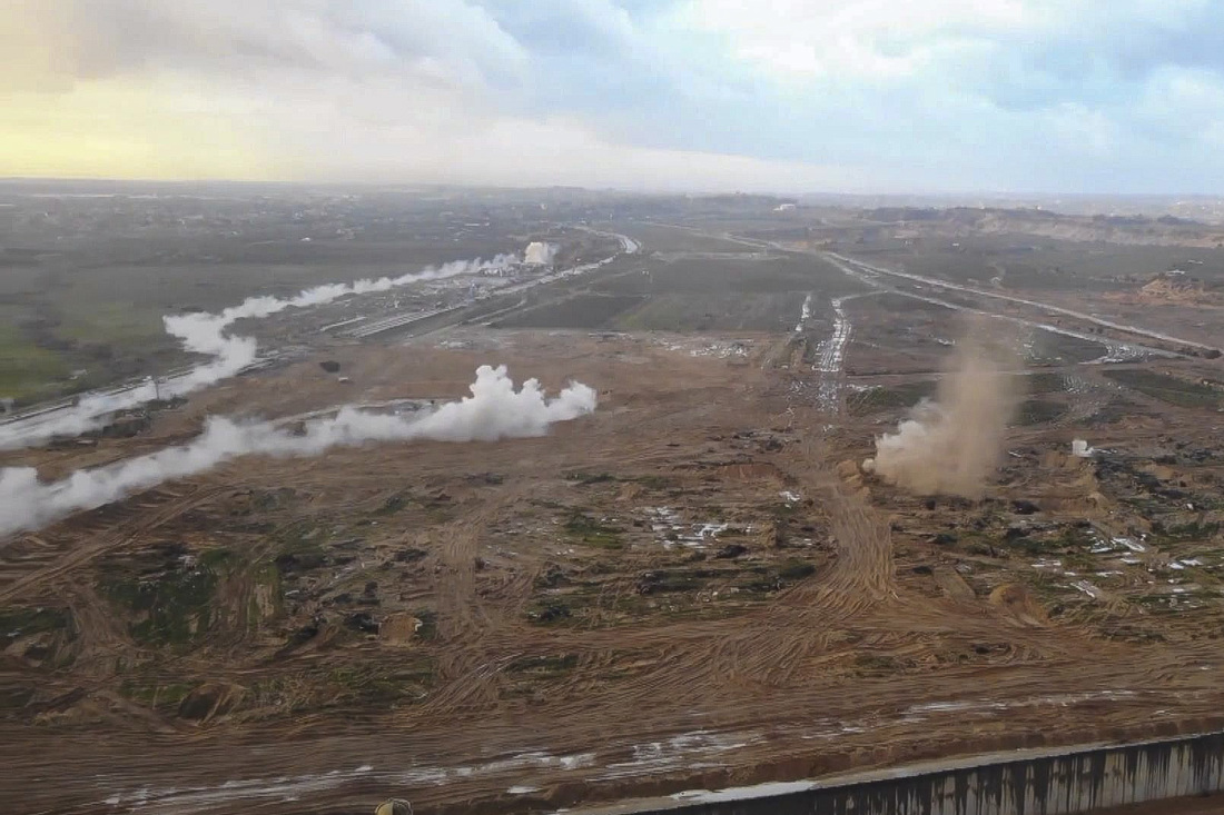 El Ejército de Israel informó este martes de la destrucción del túnel más largo descubierto hasta la fecha en la Franja de Gaza, el cual fue hallado el pasado 16 de diciembre, con unos 4 kilómetros de largo y 3 de ancho. EFE/ Ejército Israelí.