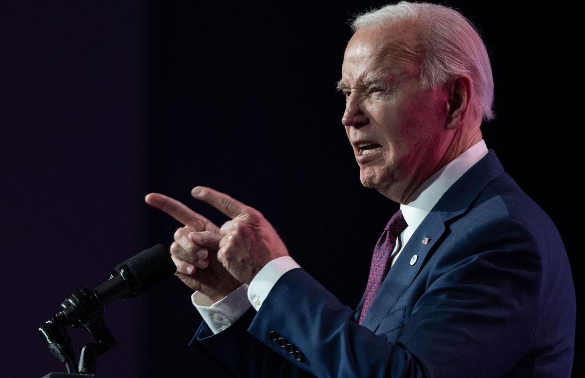 El presidente estadounidense, Joe Biden, pronuncia un discurso en el evento de la Liga de Ciudades en el Marriott Marquis en Washington, este 11 de marzo de 2024. EFE/EPA/LEIGH VOGEL/Pool