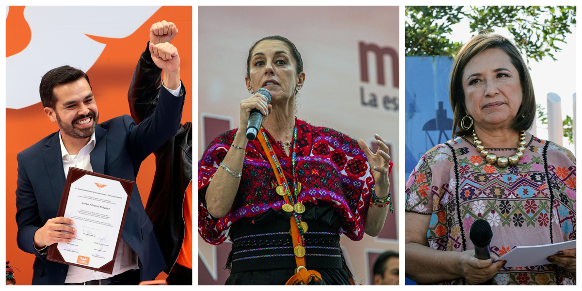 Combo de fotografías de archivo que muestra a los candidatos a la Presidencia de México. EFE