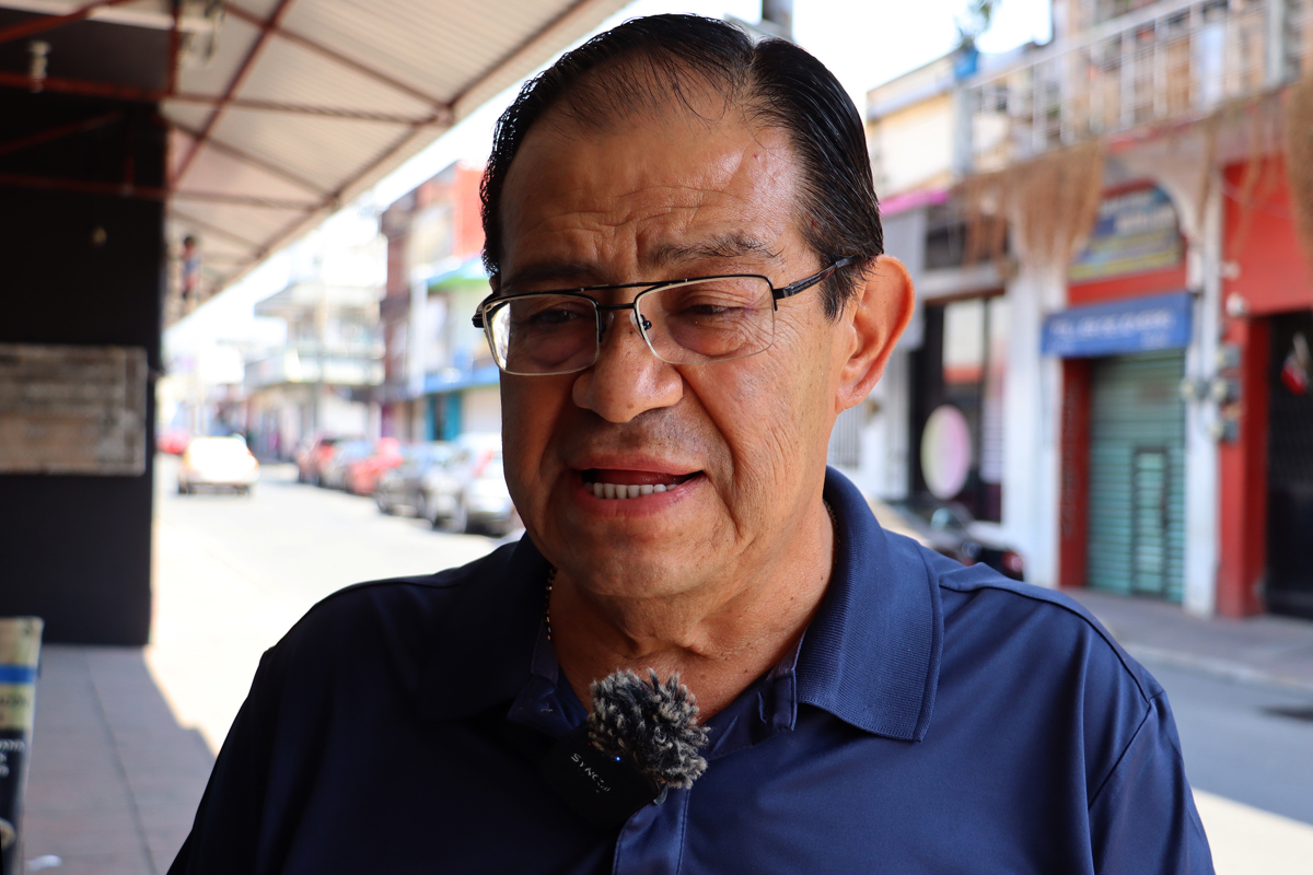 El presidente de empresarios y comerciantes de Tapachula, César Antonio García Jiménez. (México). EFE/Juan Manuel Blanco