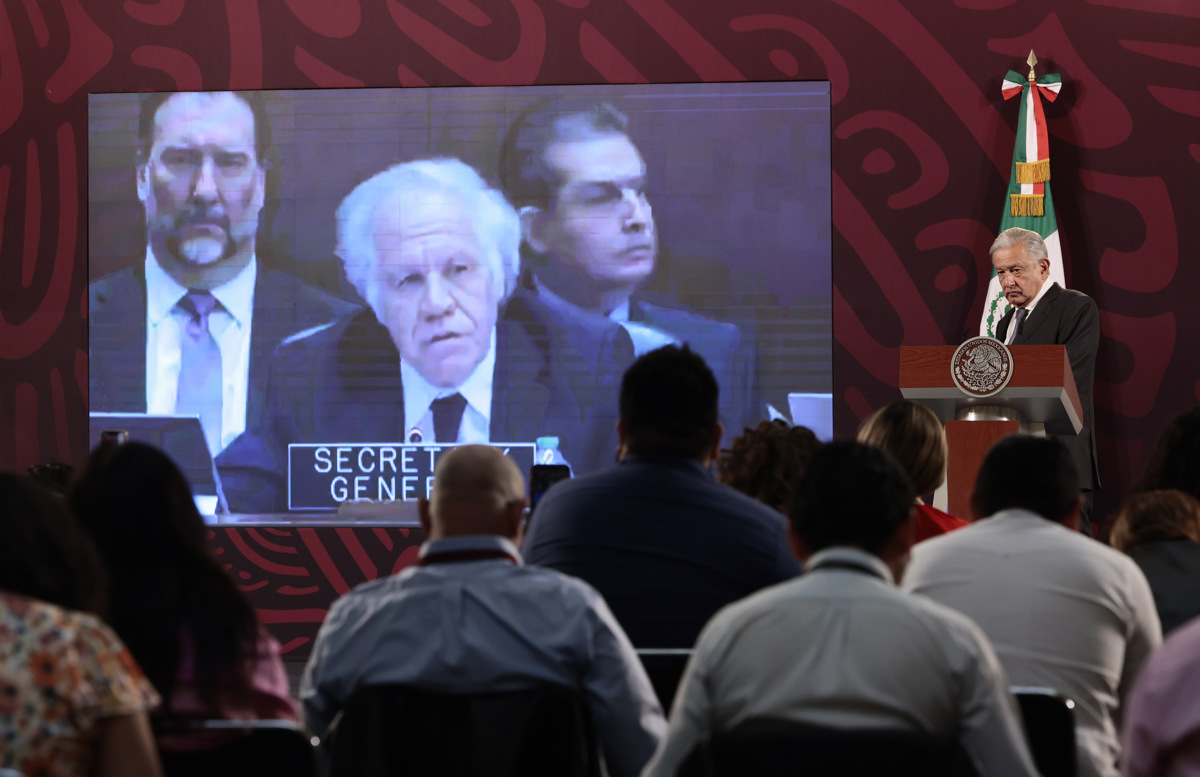 El Presidente de México, Andrés Manuel López Obrador, participa durante su conferencia de prensa matutina en Palacio Nacional en la Ciudad de México (México). EFE/José Méndez