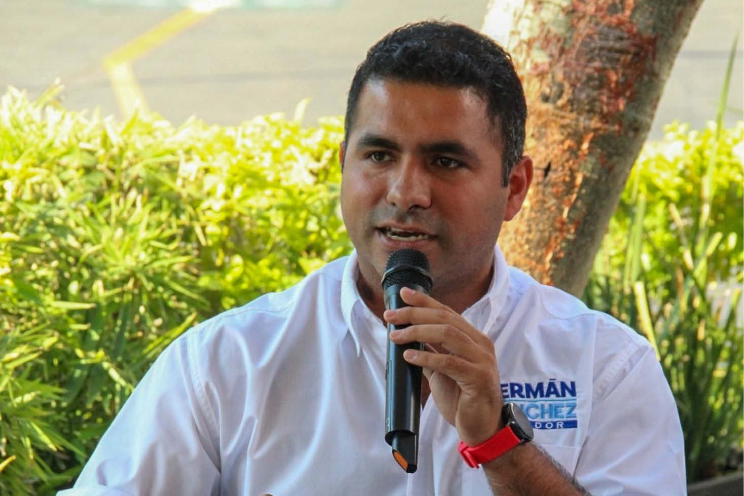 El candidato a senador por la coalición “Fuerza y Corazón por México”, Germán Sánchez.