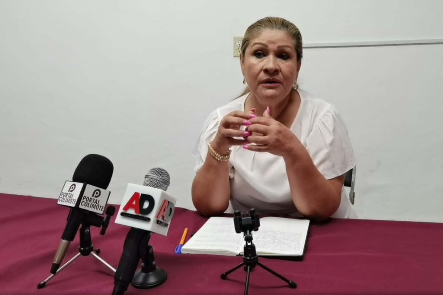 La candidata de la coalición “Sigamos Haciendo Historia” a la Alcaldía de Coquimatlán, Leonor Alcaraz.