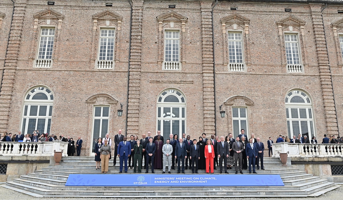 Fotografía durante la reunión de ministros del G7 sobre Clima, Energía y Medio Ambiente en Venaria Reale, cerca de Turín, este lunes. EFE/ Alessandro Di Marco