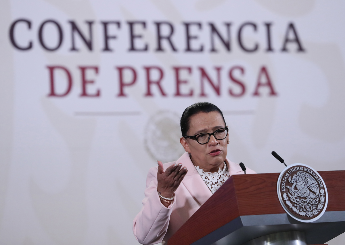 La secretaria de Seguridad y Protección Ciudadana, Rosa Icela Rodríguez (México). EFE/Mario Guzmán