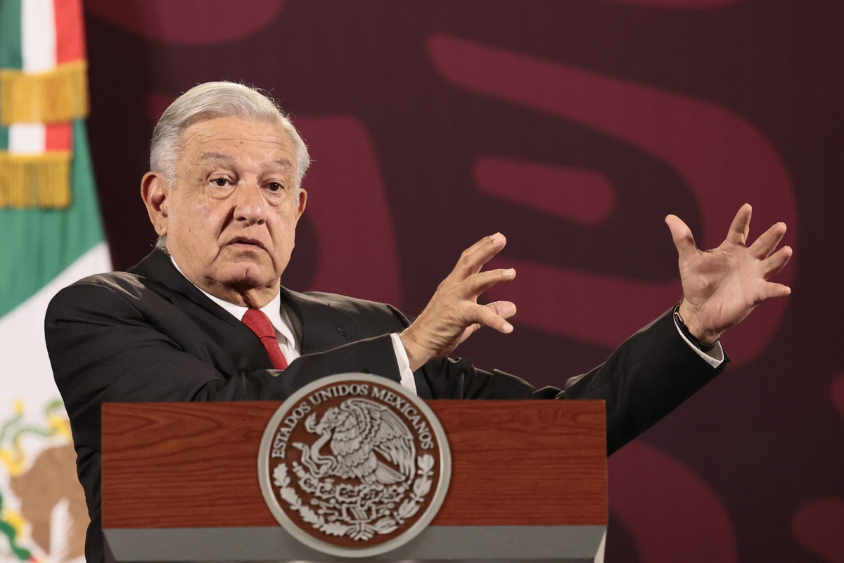 El Presidente de México, Andrés Manuel López Obrador, participa durante su conferencia de prensa matutina en Palacio Nacional de la Ciudad de México (México). EFE/José Méndez