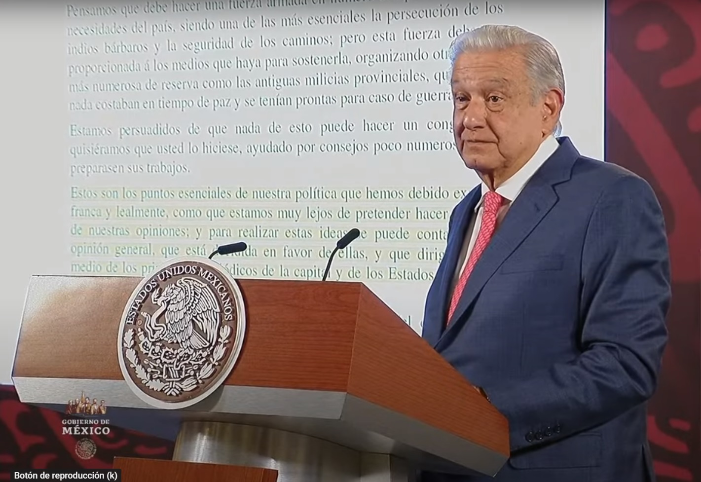 El presidente Andrés Manuel López Obrador mostró la declaración sobre la llamada que tuvo con su par el pasado 28 de abril.