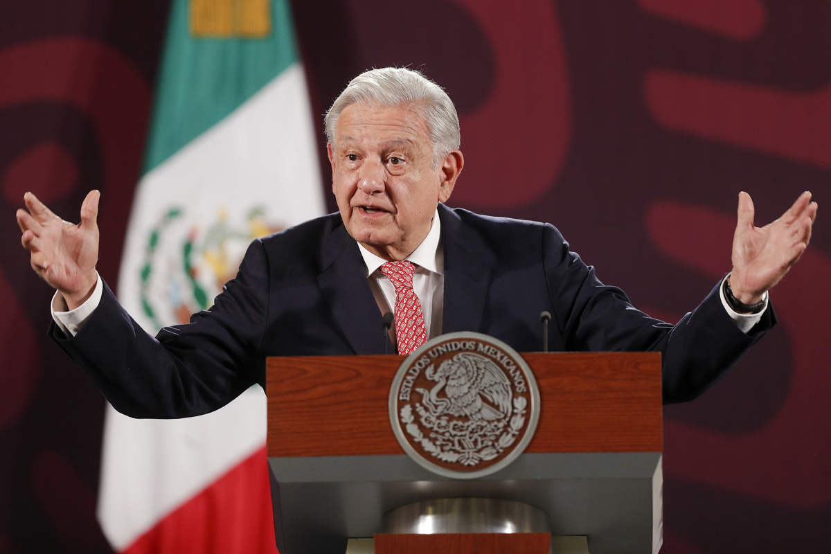 El Presidente de México, Andrés Manuel López Obrador, participa en una conferencia de prensa matutina en Palacio Nacional de la Ciudad de México (México). EFE/Isaac Esquivel