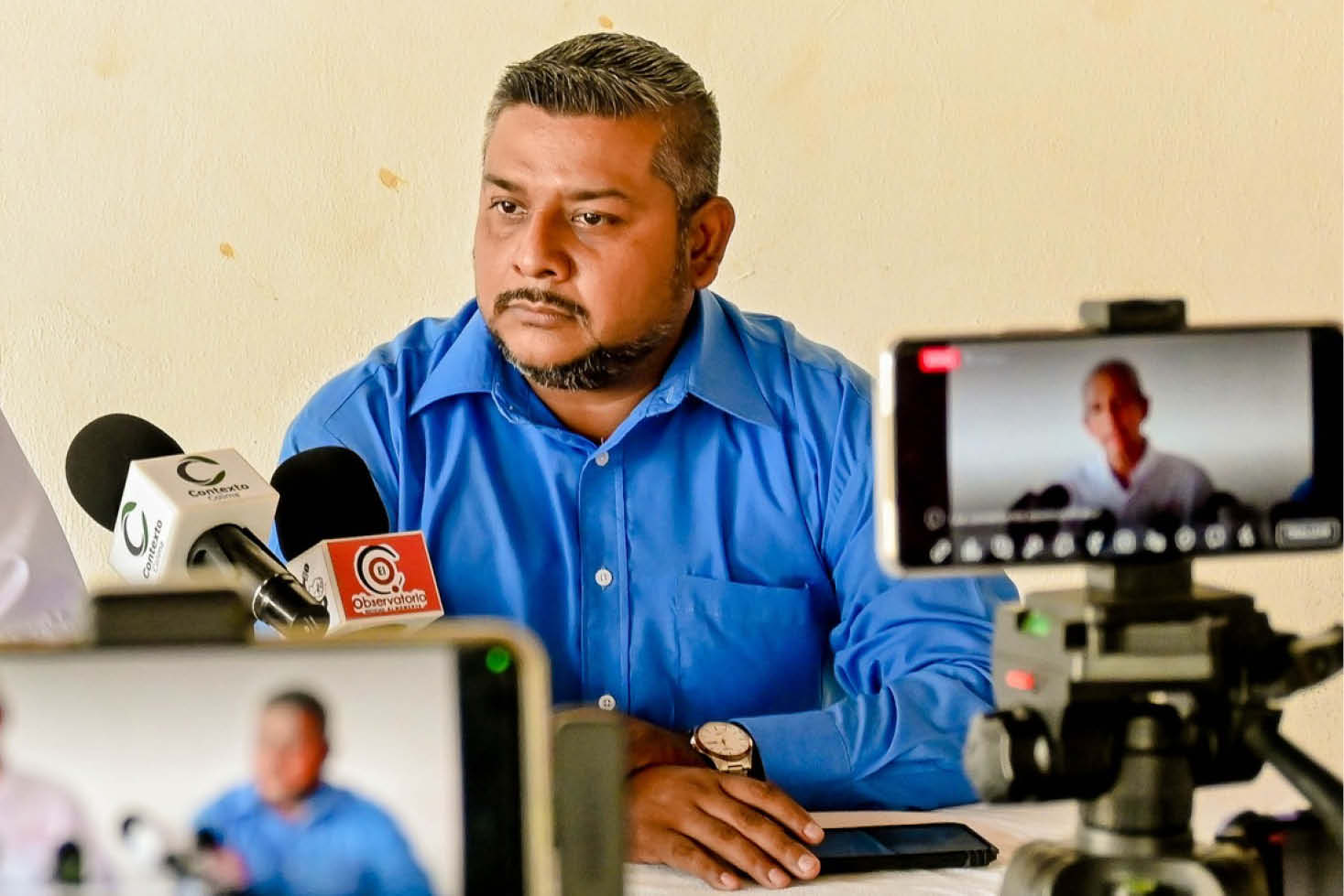 José Rojo, presidente de la Fundación “Rojo”, en Tecomán.