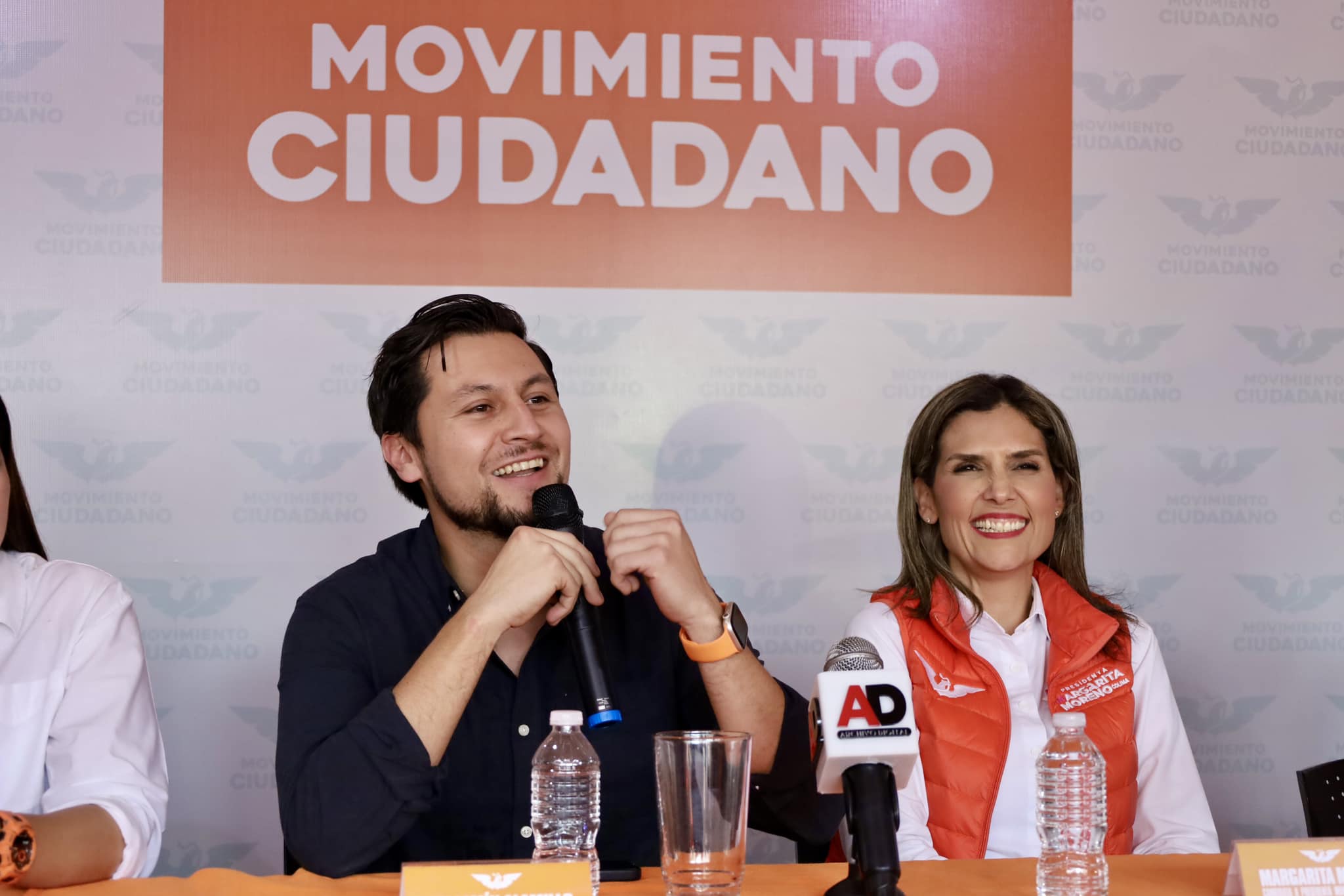 Benjamín Alamillo, delegado de Movimiento Ciudadano, y Margarita Moreno.