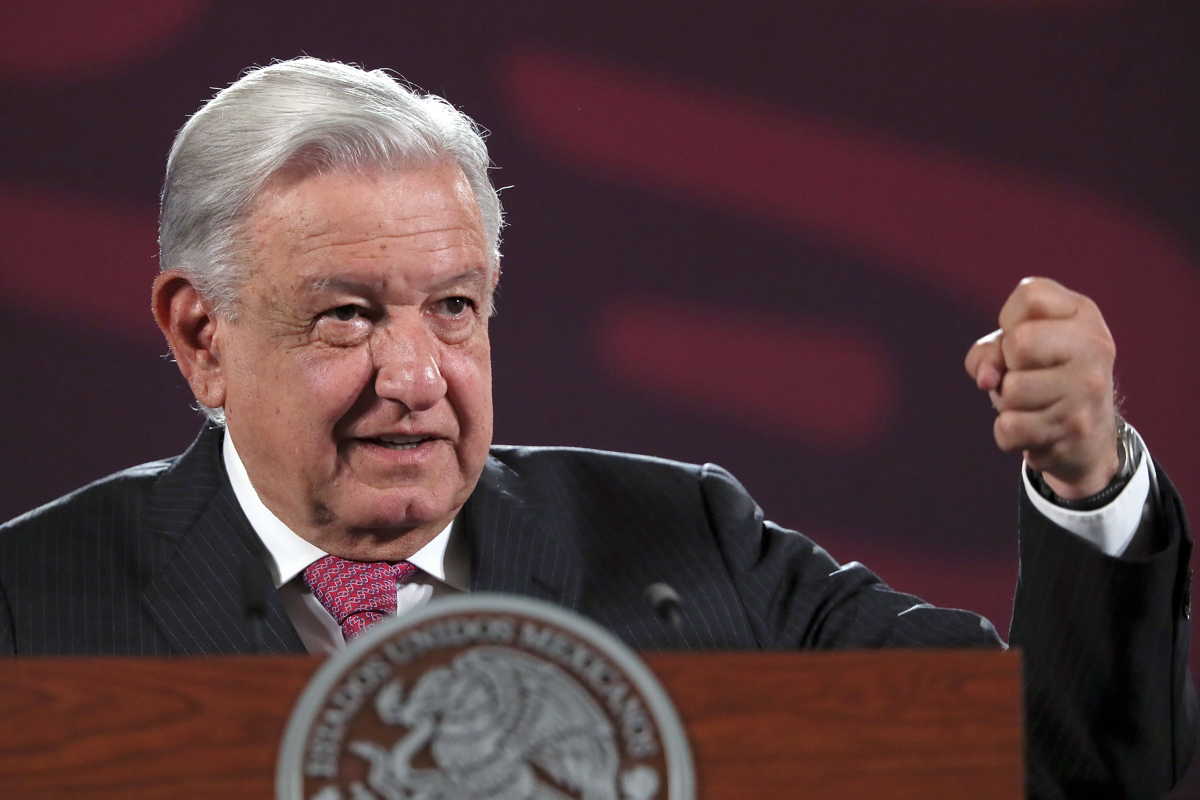 El Presidente de México, Andrés Manuel López Obrador, habla durante una conferencia de prensa matutina en Palacio Nacional de la Ciudad de México (México). EFE/Mario Guzmán