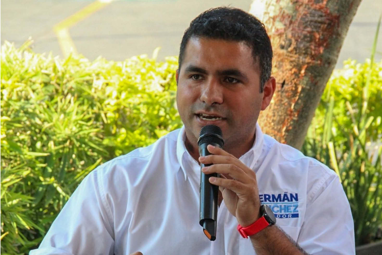 El candidato al Senado de la República por la Coalición “Fuerza y corazón por México”, Germán Sánchez Álvarez.