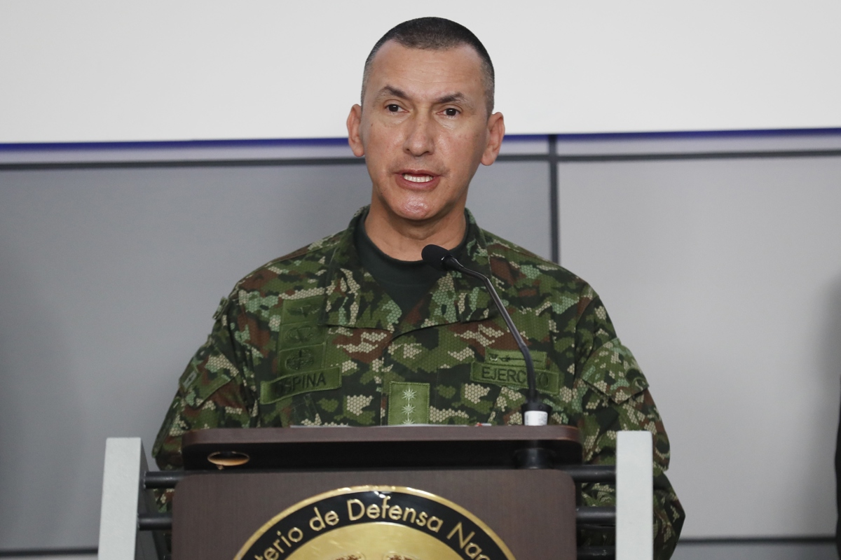 Fotografía del comandante del Ejército, general Luis Mauricio Ospina. EFE/ Carlos Ortega
