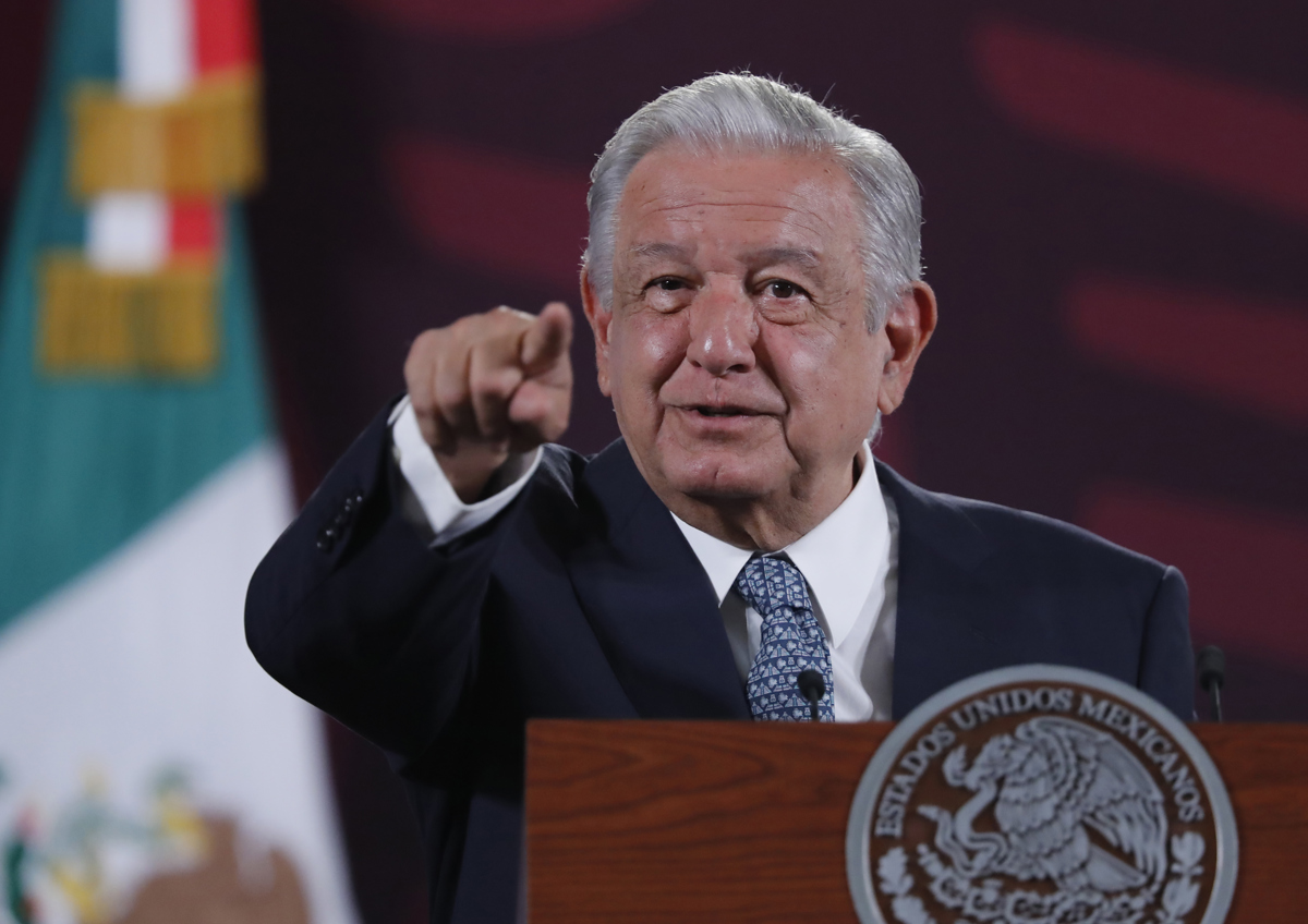 El presidente Andrés Manuel López Obrador, participa durante su conferencia matutina en Palacio Nacional, de la Ciudad de México (México). EFE/ Mario Guzmán