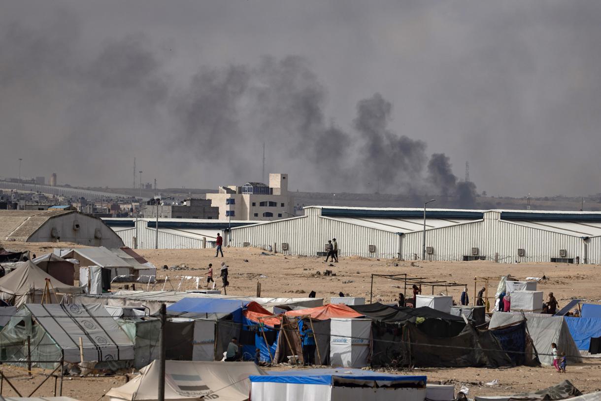 Un campamento de desplazados en Rafah. EFE/EPA/HAITHAM IMAD