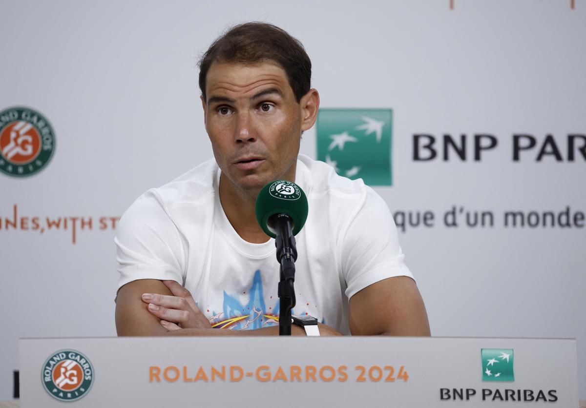 El español Rafael Nadal tras perder en primera ronda de Roland Garros. EFE/EPA/YOAN VALAT