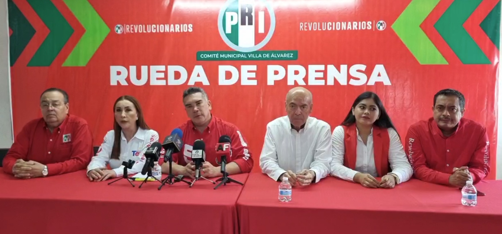 Conferencia de prensa del dirigente nacional del PRI, Alejandro Moreno.