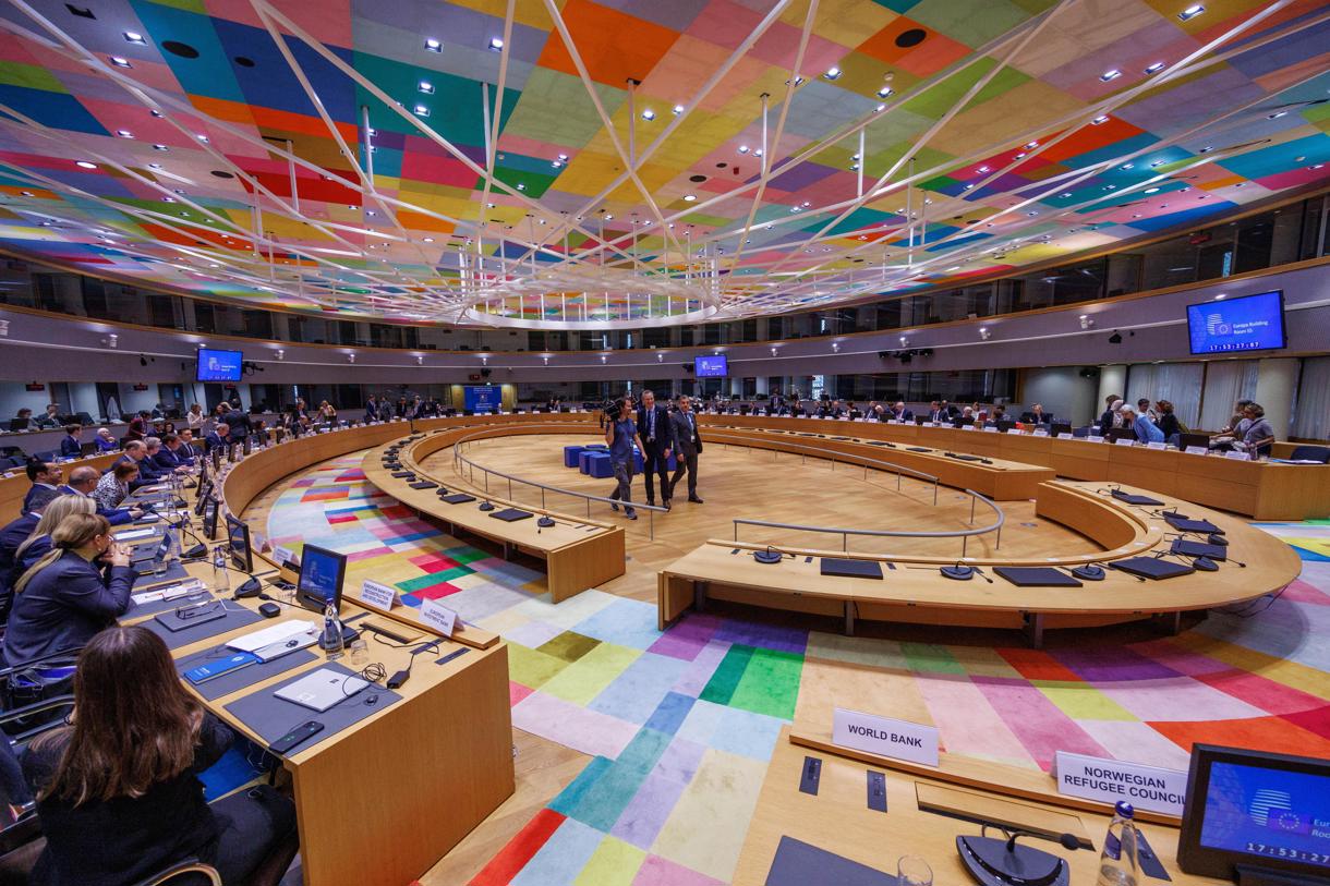 Una vista general muestra la octava Conferencia de Bruselas sobre “Apoyar el futuro de Siria y la región” en el Consejo Europeo en Bruselas, Bélgica, el 27 de mayo de 2024. EFE/Olivier Matthys