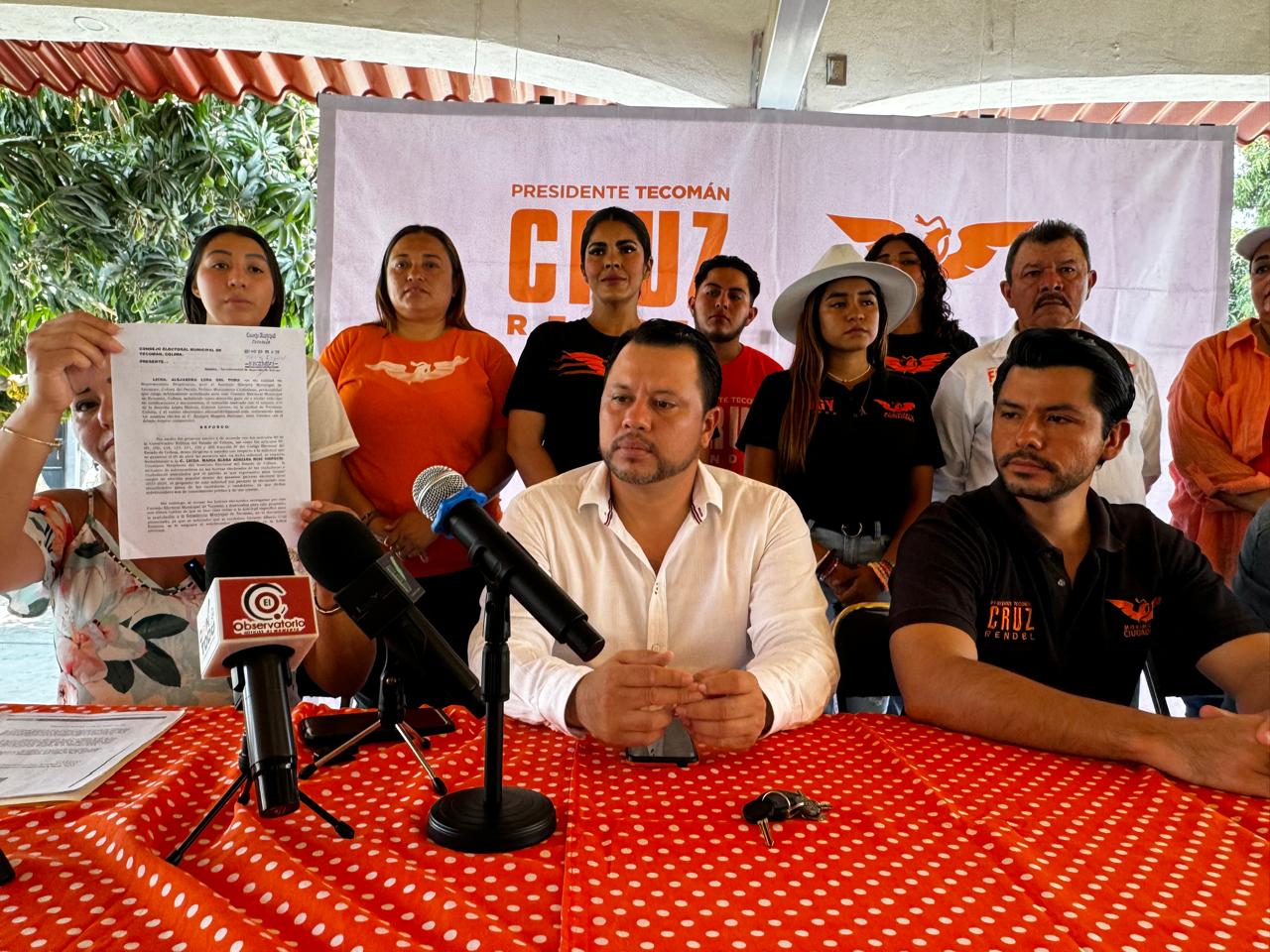 Rueda de prensa celebrada por la planilla de Movimiento Ciudadano.