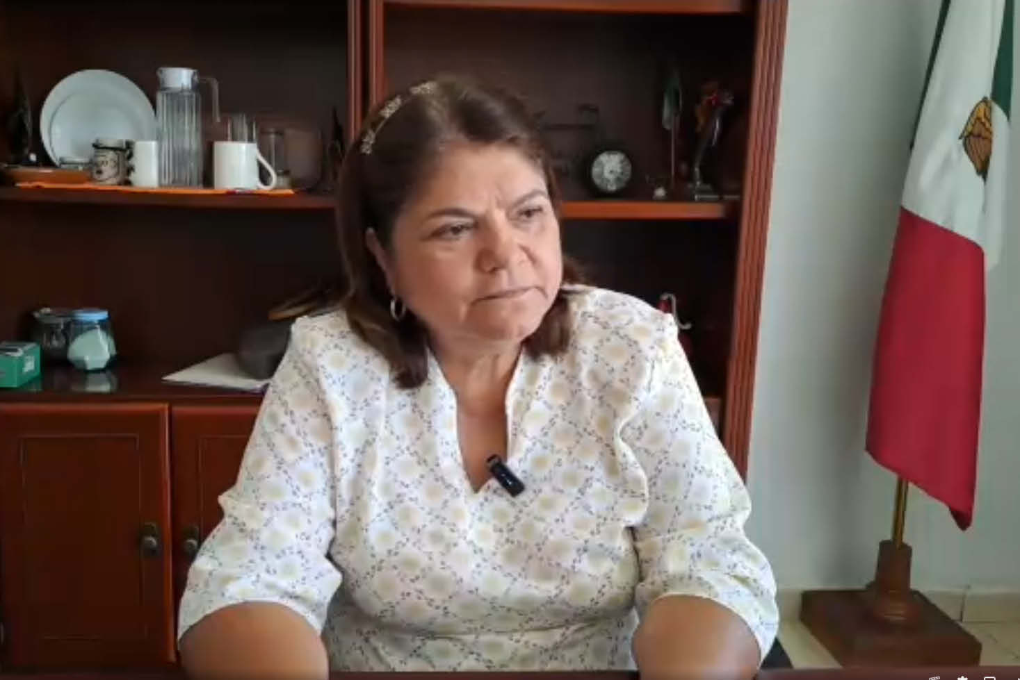 La Secretaria General de la Sección 30 del Sindicato Nacional de Trabajadores de la Secretaría de Salud, Dolores González Meza.