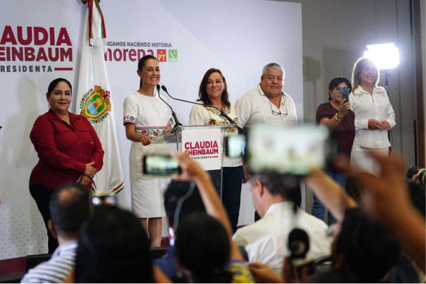La candidata de la coalición “Sigamos Haciendo Historia” a la Presidencia de México, Claudia Sheinbaum.