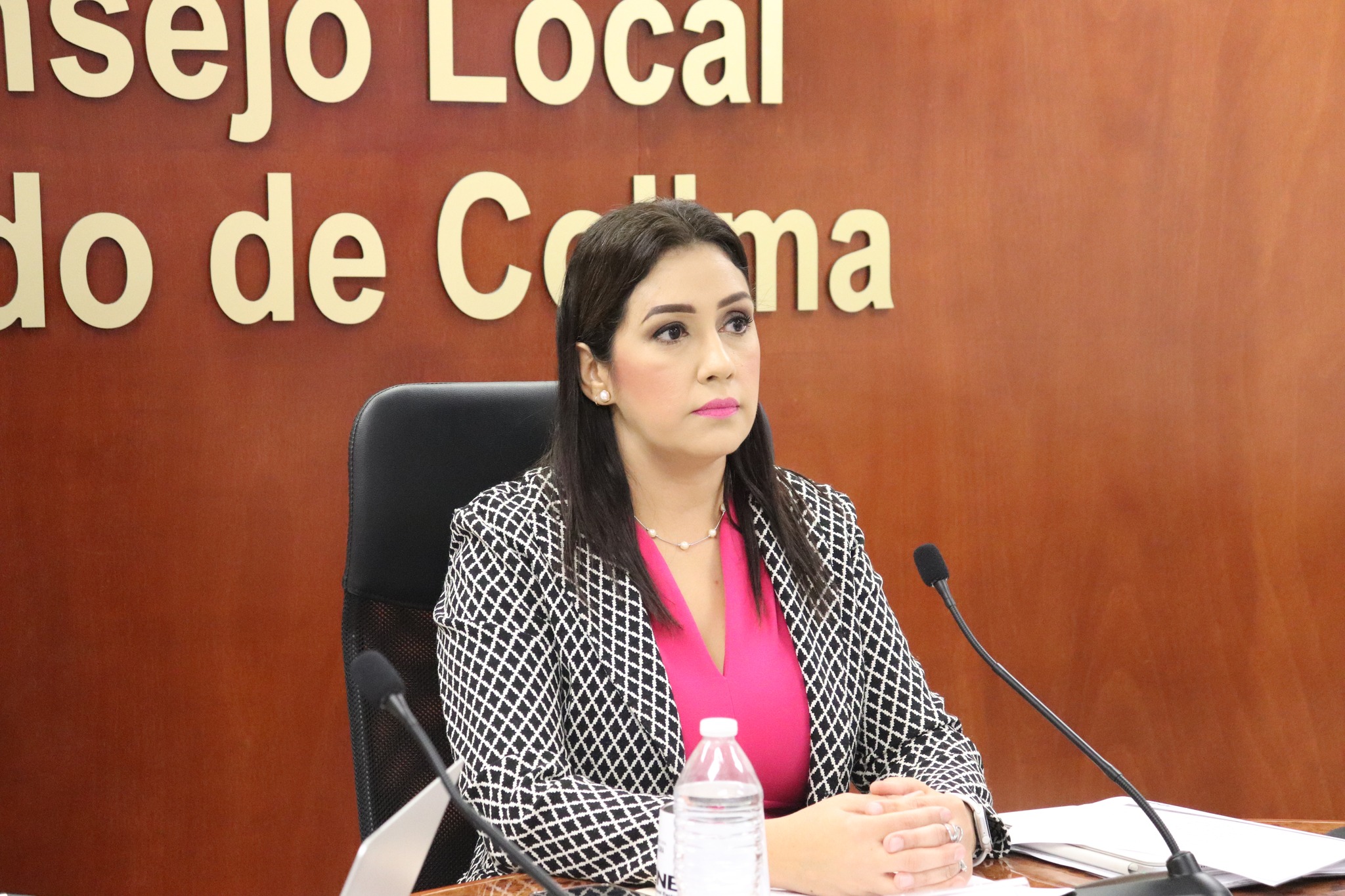 La presidenta del Consejo de la Junta Local Ejecutiva del Instituto Nacional Electoral (INE) en Colima, Ana Margarita Torres Arreola.