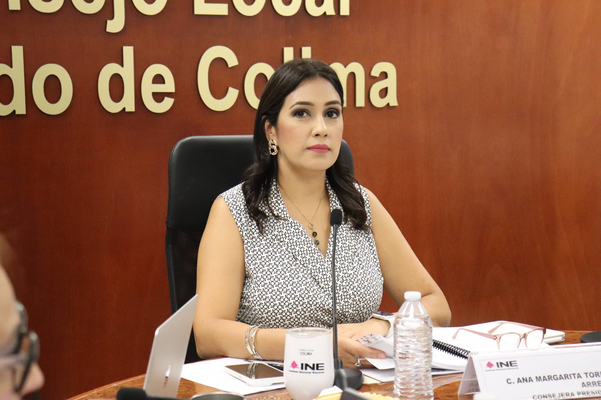 Ana Margarita Torres Arreola, presidenta del Consejo Local del Instituto Nacional Electoral (INE) en Colima.