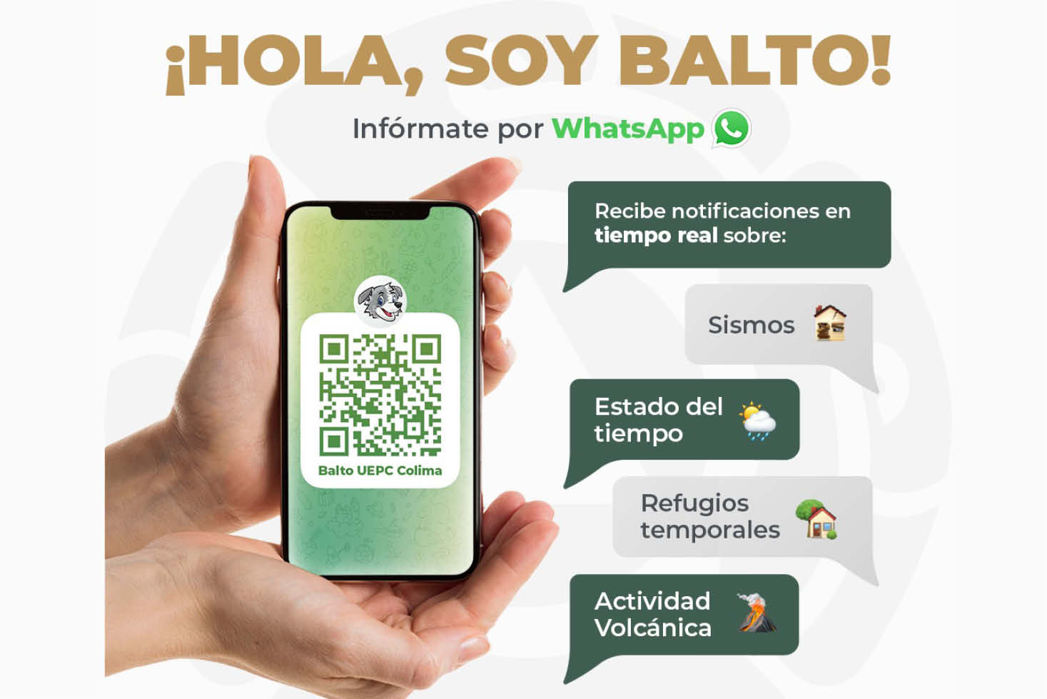 “Balto” alertará en tiempo real a la población acerca de los distintos fenómenos perturbadores que afectan a la entidad.