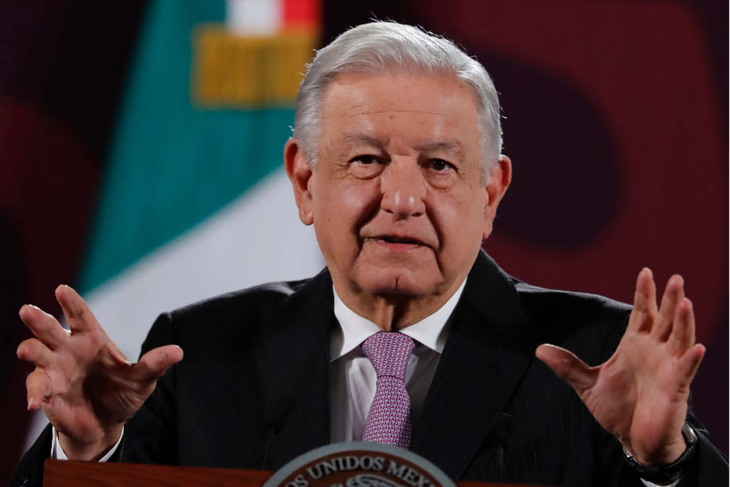 El Presidente de México, Andrés Manuel López Obrador, durante su conferencia matutina en Palacio Nacional, en Ciudad de México (México). EFE/ Mario Guzmán