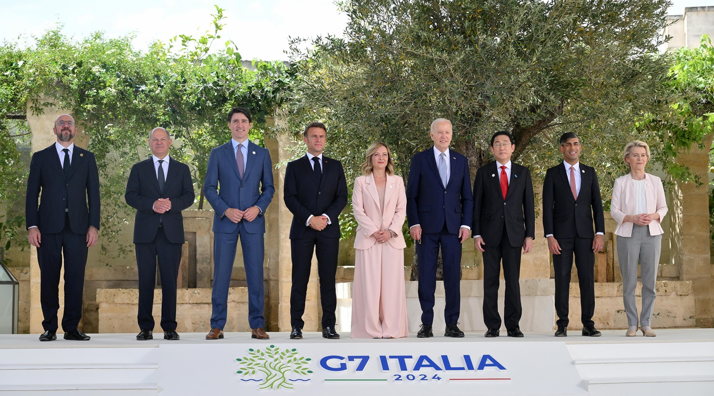 Foto de familia de los líderes del G7. EFE/EPA/ETTORE FERRARI