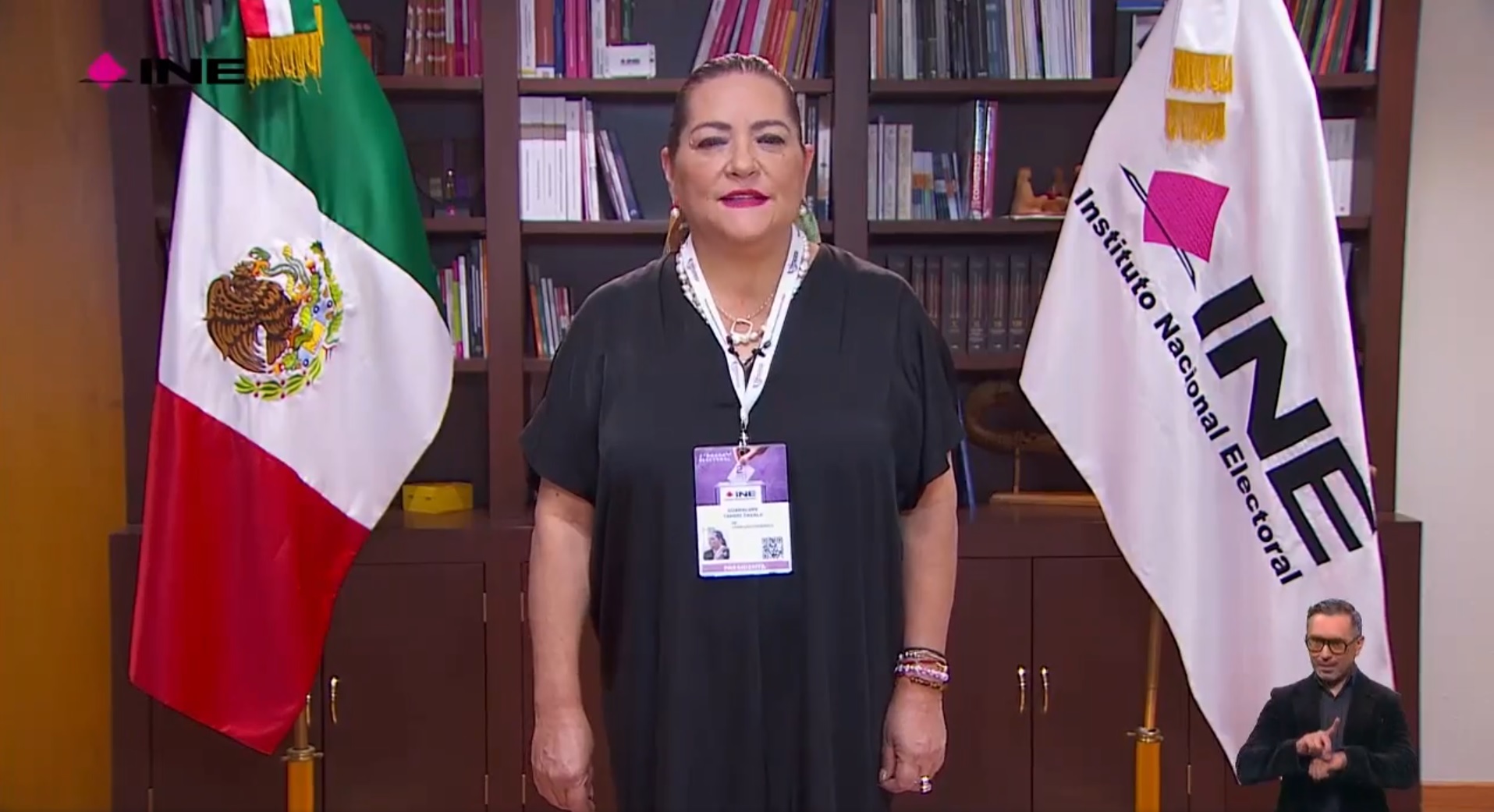 La consejera presidenta del INE, Guadalupe Taddei.