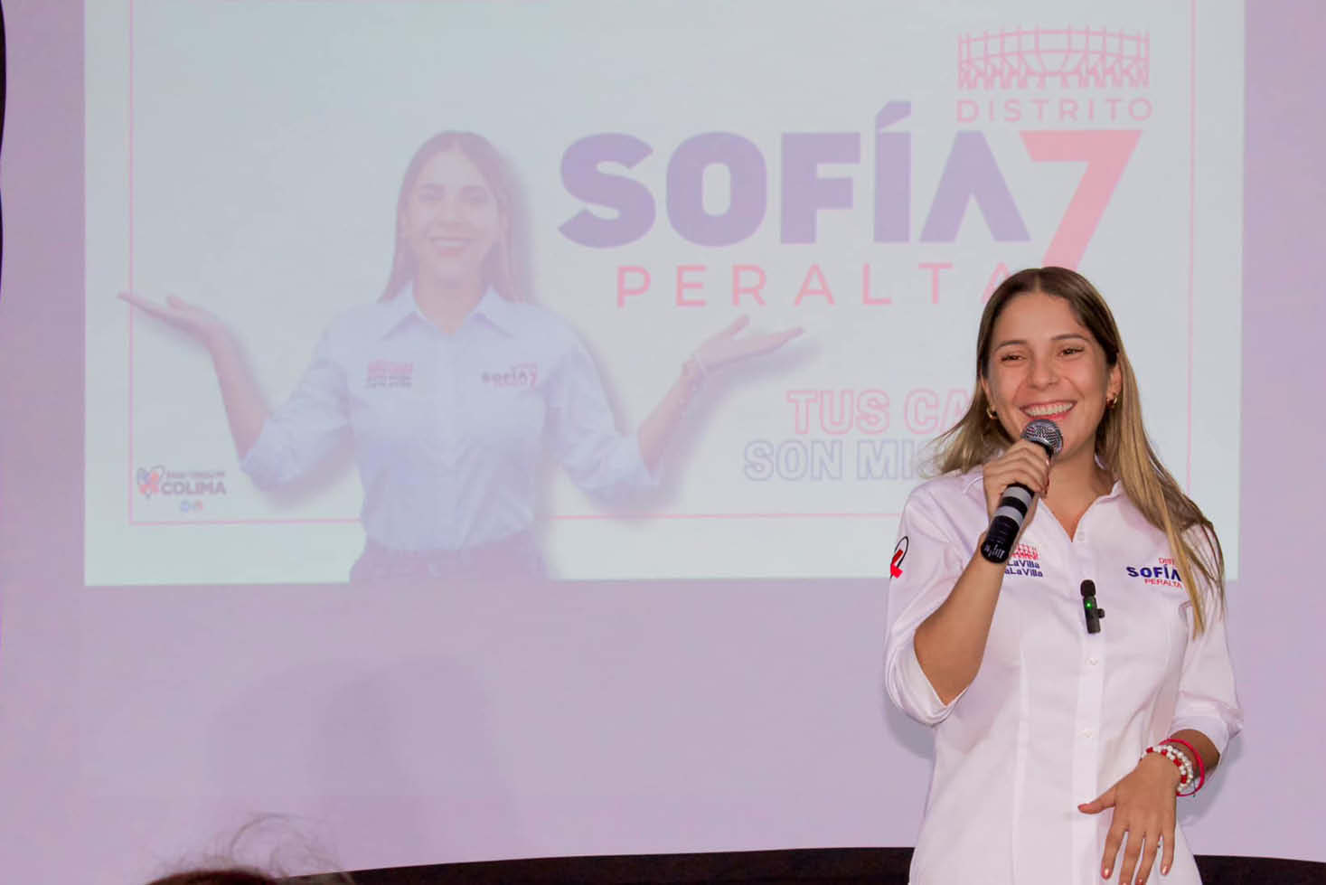 La candidata de la Coalición “Fuerza y Corazón por Colima”, Sofía Peralta Ferro.