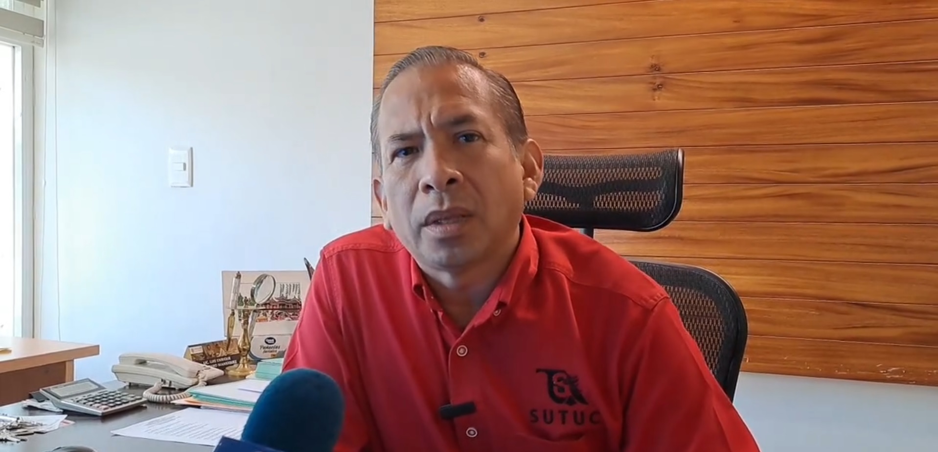 El secretario general del SUTUC, Luis Enrique Zamorano Manríquez.