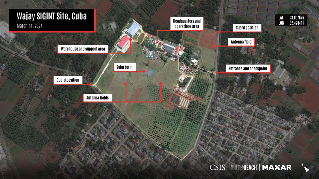 Imágenes de satélite prueban supuestas nuevas bases de espionaje chino en Cuba. (EFE)