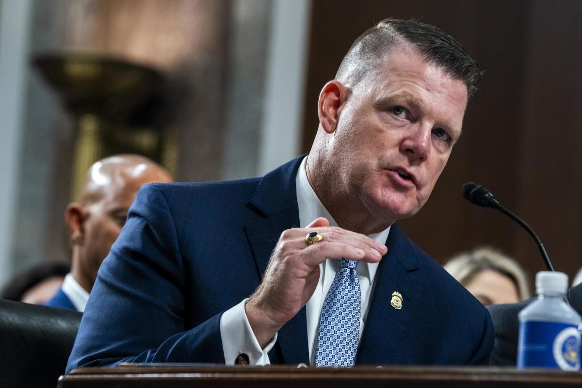 El director en funciones del Servicio Secreto de Estados Unidos, Ronald Rowe, testificando este martes ante un comité del Senado de EUA en Wasgington. (Fotografía de Shawn Thew de la agencia EFE/EPA)