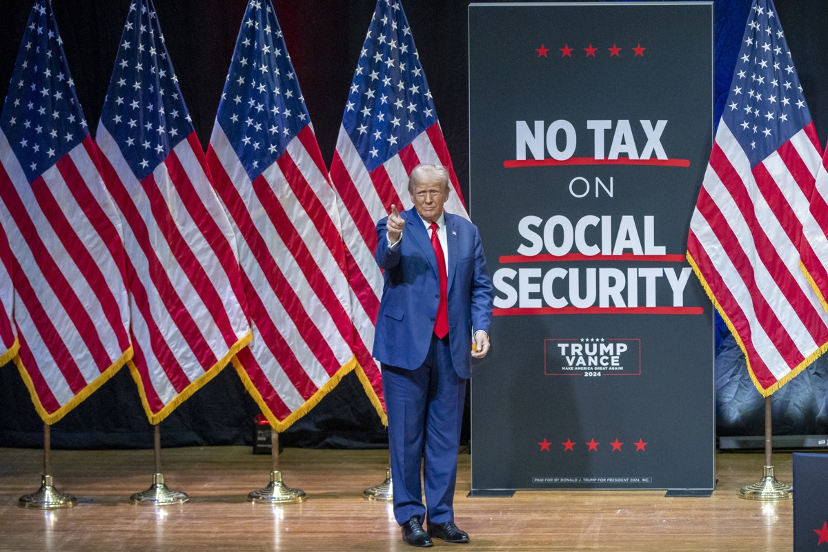 Fotografía de archivo del candidato presidencial republicano Donald Trump en un mitin de campaña en el Harrah's Cherokee Center en Asheville, Carolina del Norte, EUA, el 14 de agosto de 2024. (Foto de Sean Meyers de la agencia EFE/EPA)