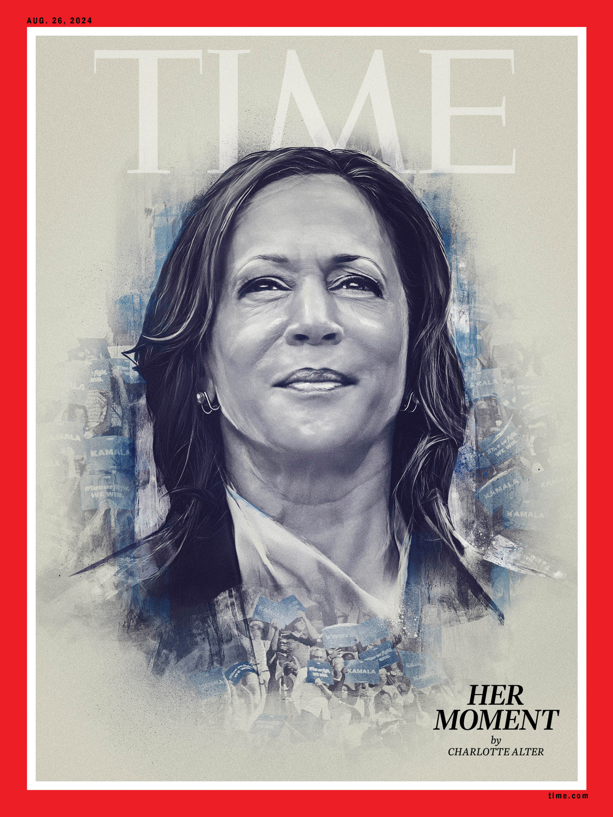 Fotografía tomada de la cuenta de la red social X de la revista Time que muestra la portada para su edición del 28 de agosto, en Nueva York (Estados Unidos). (Foto de la Revista Time tomada por la agencia EFE)