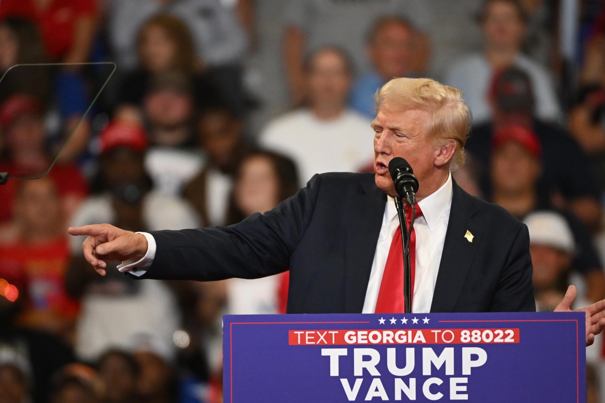 Fotografía del candidato presidencial republicano Donald J. Trump durante un mitin de campaña, el 03 de agosto de 2024. (Foto de Edward M. Pio Roda de la agencia EFE)