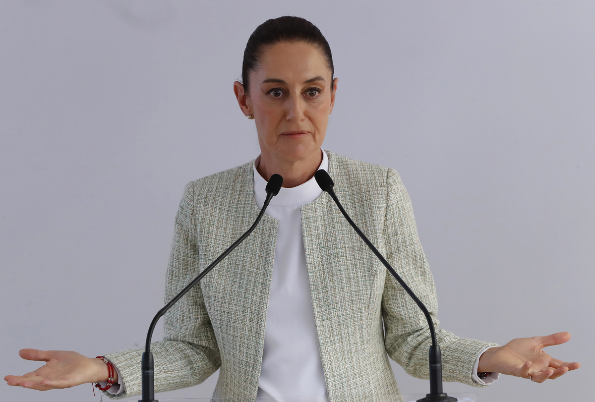 La presidenta electa de México, Claudia Sheinbaum, habla durante una conferencia de prensa, en la Ciudad de México (México). (Foto de archivo de Mario Guzmán de la agencia EFE)