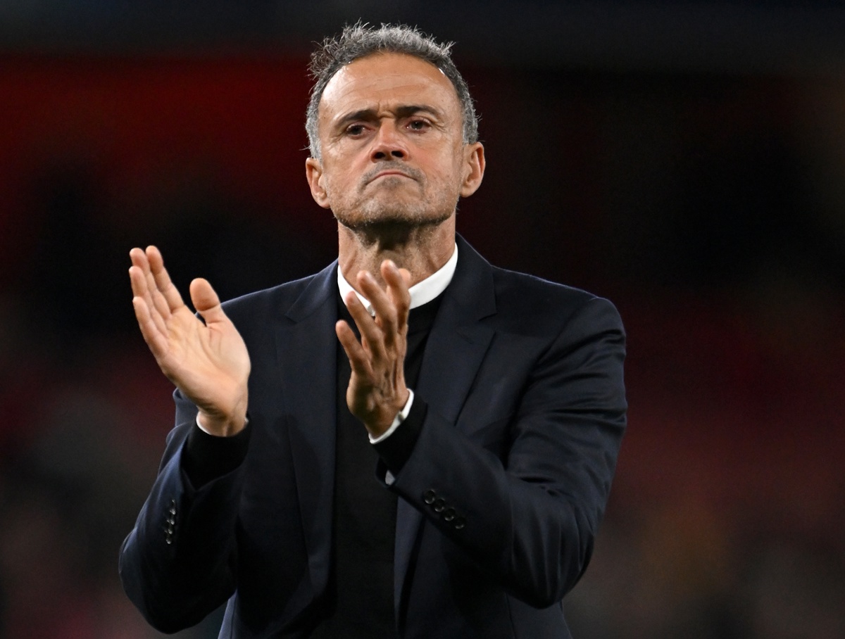 Luis Enrique durante el encuentro de la Liga de Campeones que enfrentó a su equipo contra el Arsenal. (Foto de Daniel Hambury de la agencia EFE/EPA)