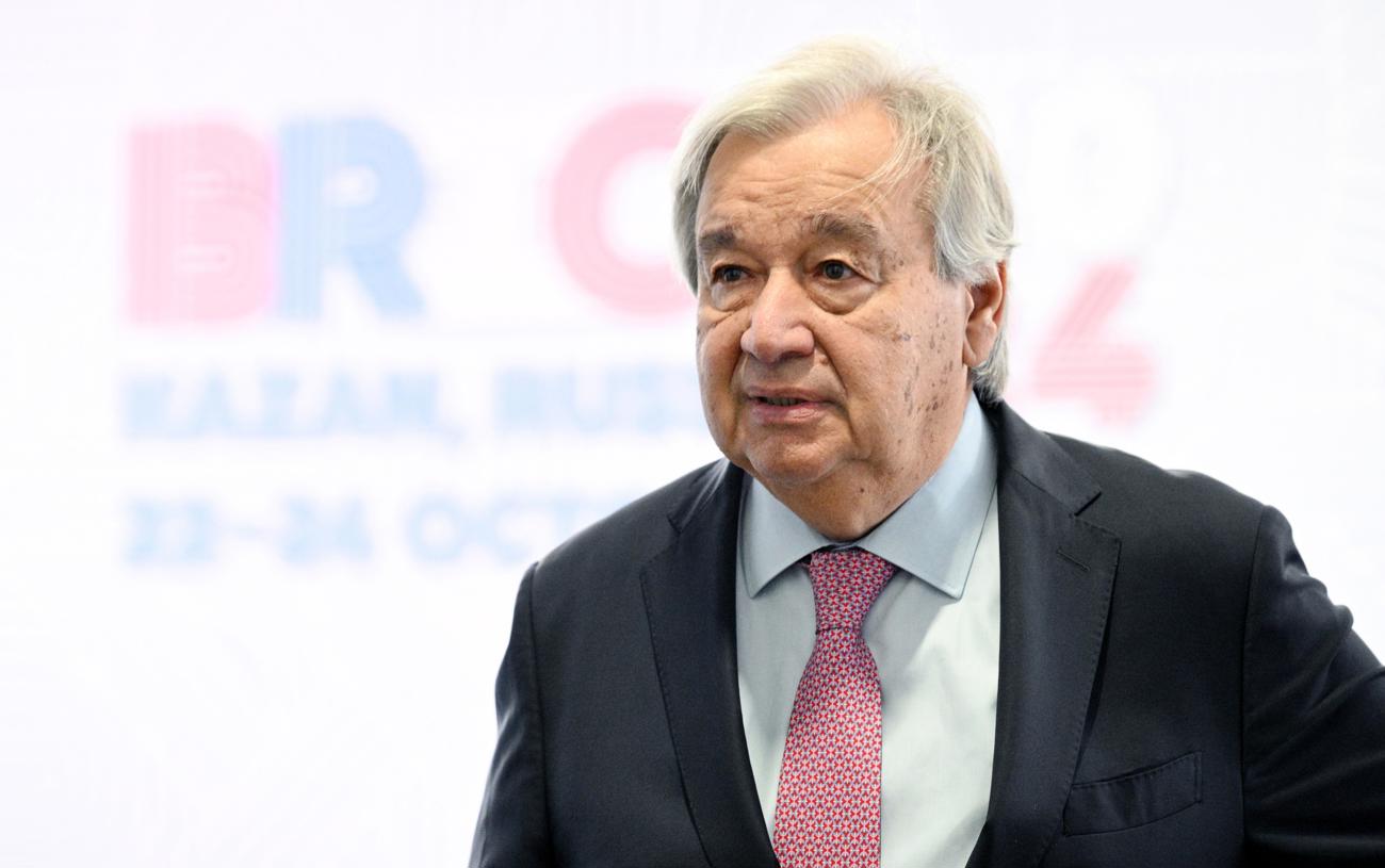 El secretario general de la ONU, António Guterres, este 24 de octubre en Kazan. (Foto de Kirill Zykov de la agencia EFE/EPA/BRICS-RUSSIA2024.RU)